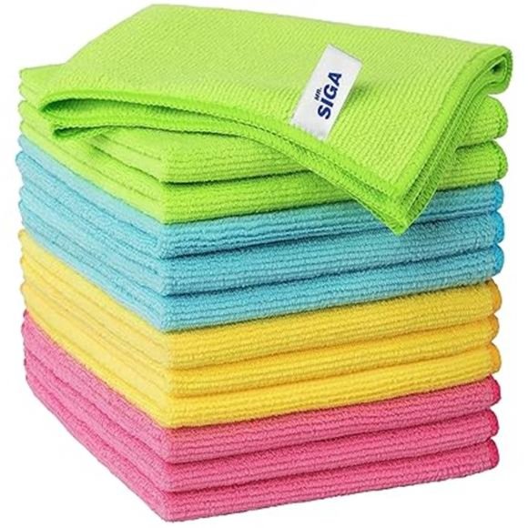 Microfiber Cleaning Cloth,Pack of 12,Size:12.6" x 12.6" - Picture 13 of 14